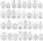 32 PCS Clear Glass Bud Vases Set,Small Flower Arrangement Vase,Vintage Crystal Glass Design,Wedding,Party Decoration,Home Flower Arrangement (32) - Image 5