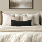 MIULEE Decorative Linen Lumbar Pillow Cover 14x36 Inch Black - Image 4