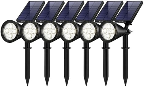 InnoGear 6 Solar Lights Outdoor Spotlight Garden Yard Landscape Flag, White by InnoGear