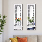 Mirrored Wall Candle Sconces Holder Set of 2, Wall Decor Living Room - Image 4