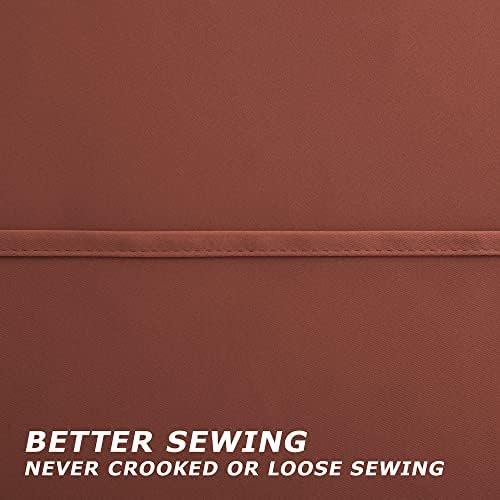 Patio Door Curtain for Sliding Glass Door Fall Home Decorations Blackout Darkening Extra Wide Curtains for 60 62 64 66 Large Window Living Room Bedroom Autumn Decor,Rust Orange,2 Panels,84 Inches Long - Image 5