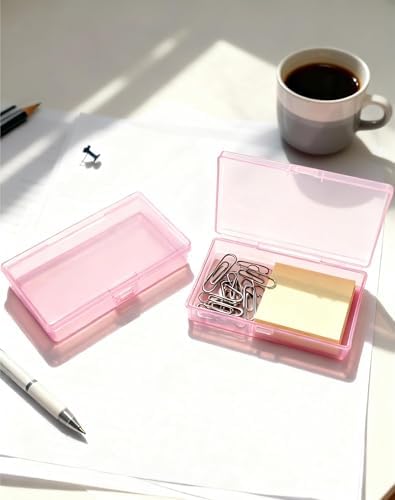 LJY 12 Pink Rectangular Plastic Boxes, 5.3 x 3.1 x 1.2 in for Card Making - Image 4