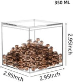 KissYou Acrylic Box 12 Packs Clear Boxes with Lids Plastic Square Cube for Display Small Storage Boxes Birthday Graduation Party Favor Candy Boxes - Image 2