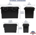 Sheffield Ammo Box Made in USA, Stackable Lockable Ammo Storage Box, Black - Image 4