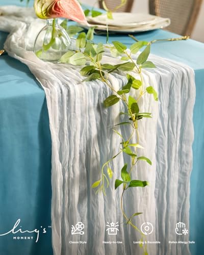 Ling's moment Artificial Clematis Cascading Greenery Garlands Vines - Image 5