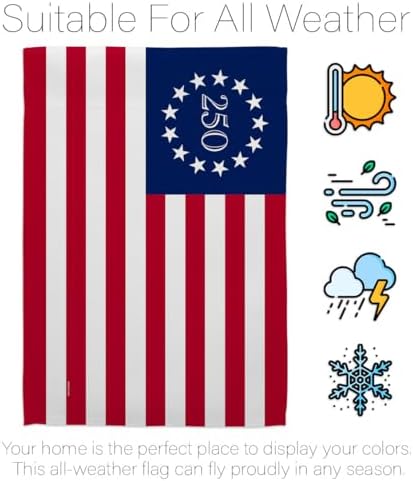 America 250 Flag Betsy Ross July 4th Garden Stand Set Porch Lawn Tapestry Grave Yard Decor Canvas Prints Textile Woven Poster USA 250th Anniversary Merchandise Decoration Gift - Image 6