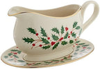 Lenox Holiday Porcelain Christmas Gravy Boat with Stand, 16oz - Image 4