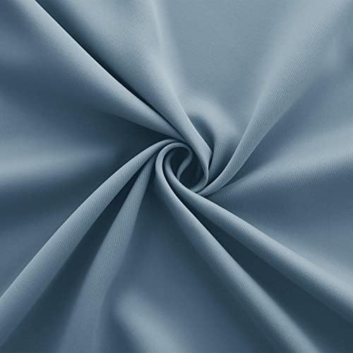 KOUFALL 52x63 Inch Length Stone Blue Blackout Curtains for Living Room - Image 5