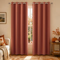KOUFALL Burnt Orange Fall Blackout Curtains for Living Room 2 Panels Set Black Out Curtain 84 Inches Long Window Autumn Decor Room Darkening Curtains for Bedroom Dining Room Drapes 84 Inch Length by KOUFALL