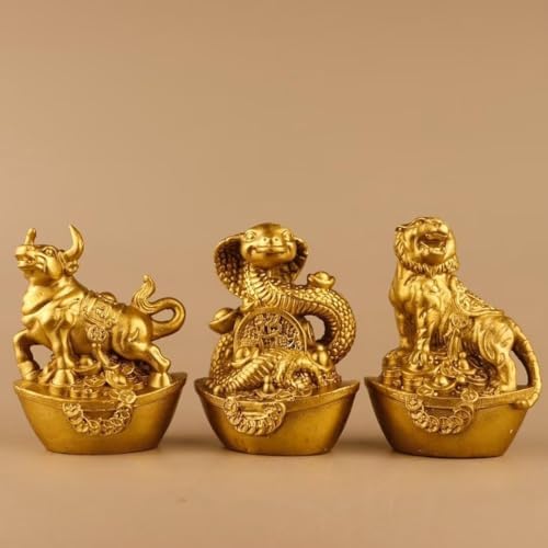 Brass Horse Statues Chinese Feng Shui Zodiac Statue Small Lucky Figurine Animal Sculpture Ornament for Home Office Decor (Horse) - Image 6