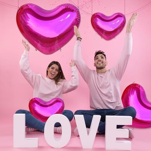 23.6in Inflatable Mirror Ball,PVC Hanging Shiny Inflatable Heart Ball Decoration for Valentine's Day Engagement Wedding Anniversary Romantic Party Yard (1 Piece,Without Air Pump) - Image 2