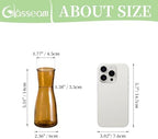 Glasseam Brown Glass Bud Vase: Small Set of 12 Mini Vases for Centerpieces, Flowers, Wedding Table, Dining Room Decoration - Modern Minimalist Cute Decorative Decor - Image 5