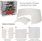 Blissun Christmas Tree Ring, 28.5" Plastic Christmas Tree Collar, Christmas Tree Skirt for Artificial Christmas Trees Decoration (Extra Large, White) - Image 3