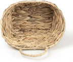 Hanging Wall Basket Handwoven Wicker Basket, Natural Water Hyacinth - Image 3