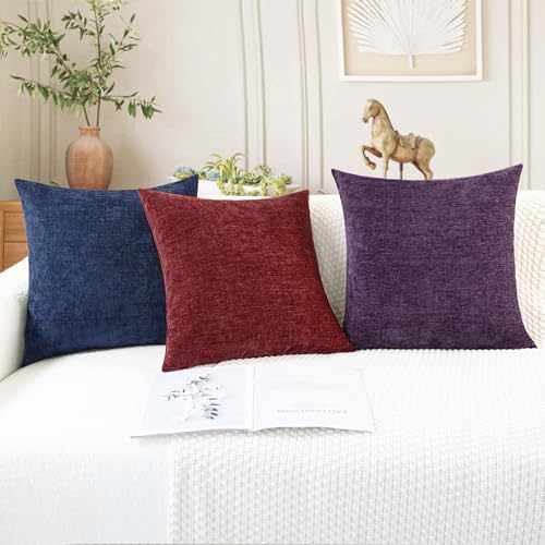 CaliTime Decorative Couch Throw Pillow Covers 18 X 18 Inches Navy Blue - Image 5
