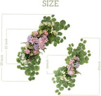 Wedding Arch Flowers 2PCS Artificial Flower Arrangements Purple - Image 4