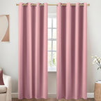 KOUFALL Mauve Curtains 96 Inches Long for Living Room 2 Panels Set,Boho Blackout Dusty Rose Window Treatments Privacy Curtain for Bedroom by KOUFALL