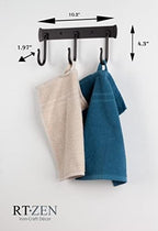 RTZEN Classic Farmhouse Wall Mount Multi-Use Wrought Iron Hook Set (3 Pack) - Image 5