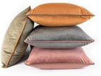 Burnt Orange Terracotta Decorative Throw Pillow Covers, Set of 4, 18x18 Inch Warm Neutral Velvet Accent Pillow Covers - Image 3