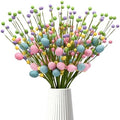 nuvagiki Easter Table Decor, 20 Pack Easter Egg Berry Stems Decorations for Tree, Artificial Flowers Picks for Wreath, Tree Ornaments Decorations for Home, Easter Gifts by nuvagiki