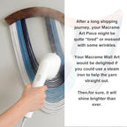 Navy Blue Macrame Wall Hanging Dip Dyed Yarn Wall Art, Modern Boho Decor - Image 5