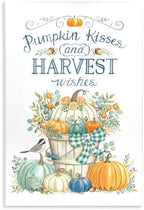Autumnal Fall Pumpkins, 10 x 15 Inch Mounted Print on Wall Plaque by StupellIndustries