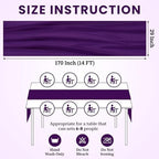 MDS Pack of 20 | Purple | 14ft Chiffon Table Runner 29x170 Inches Long Romantic Rustic Sheer Gauze Runner for Wedding Bridal Shower Birthday Banquets Engagement Spring Easter Boho Decorations - Image 3