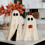 Halloween Decorations Indoor, 2 Pack Lighted Ghost Decor with Broom Pumpkin - Image 5