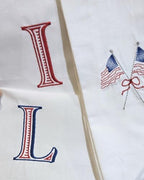 Monogram Wreath Sash, Summer Wreath Sash, 4th of July Wreath Sash, Memorial Day Front Door Decor, Custom Monogram Door Decor (Flag) - Image 3