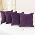 CaliTime Decorative Couch Throw Pillow Covers 18 X 18 Inches Plum Purple by CaliTime