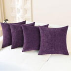 CaliTime Decorative Couch Throw Pillow Covers 18 X 18 Inches Plum Purple by CaliTime