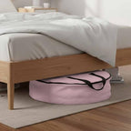 30 Inch Round Storage Bag 1 Pack,Classical Pink Leather Texture Waterproof Wreath Storage Container with Handles&Zipper Vintage Cowhide Pattern Closet Organizer Bags Garland Box - Image 6