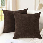 CaliTime Decorative Couch Throw Pillow Covers 26 X 26 Inches Coffee by CaliTime