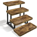 4 Tier Cupcake Stand, 15.7" Large Wooden Serving Tray by HENAYUK