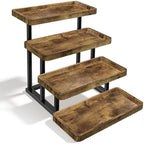 4 Tier Cupcake Stand, 15.7" Large Wooden Serving Tray by HENAYUK