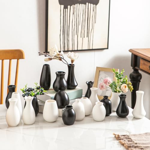 Ceramic Bud Vases, White, Set of 10 - Image 7