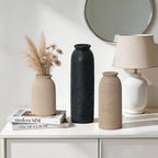 Ceramic Vase Set of 3, Small Flower Rustic Vase Home Decor Neutral Modern Farmhouse Boho Pampas Pottery Vases Decorative Centerpiece for Table Mantel Shelf Living Room Kitchen Bathroom - Image 5