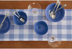 Solino Home 100% Pure Linen Table Runner Hydrangea Blue Check, 14 x 90 in - Image 3