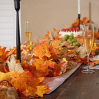 CQURE 6 Pack Fall Leaf Garland with Lights,35.4Ft 60LED Fall Decorations Maple Leaves String Lights, Artificial Autumn Garland for Thanksgiving Halloween Harvest Home Party - Image 2