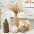 Modern Ceramic Vase Set of 5, Vases Home Decor Rustic Farmhouse Decorative - Image 2