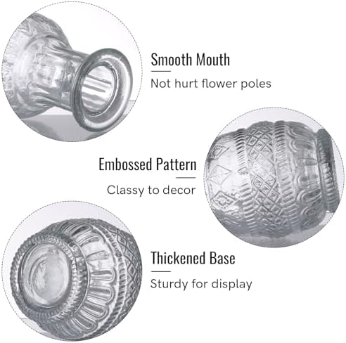 STARSIDE Small Bud Vases 30-Pack, Vintage Clear Glass Flower Vases in Bulk - Image 3