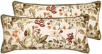 ISAENNE Designer Velvet Throw Pillow Covers,28"x12" Set of 2-Grace A by Isaennehomedecoration