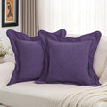 FUTEI Pack of 2 Chenille Throw Pillow Covers 20x20 Inch, Purple by FUTEI