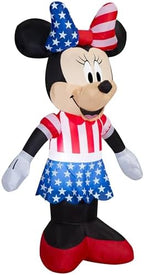 Gemmy 5 FT Patriotic Minnie Mouse Inflatable with American Flag – Lighted Airblown Disney 4th of July Blow Up Outdoor Yard Decoration by GemmyIndustries