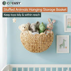 Coeusy Scalloped Wicker Wall Basket, Boho Hanging Basket for Home Decor - Image 3