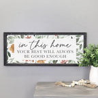 Simply Said, INC Farmhouse Frames Family Decor - In This Home Your Best Is Good Enough - 10 x 24 inch Rustic Wood Sign - Made in USA - FF1311 - Image 4