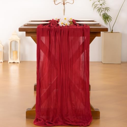 10 Pack Cheesecloth Table Runner Fall Boho Gauze Wedding Party Home Decor - Image 4