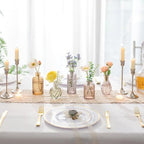 Hewory Small Bud Vases Bulk: 25Pcs Multi Amber Flower Vases for Centerpiece - Image 3