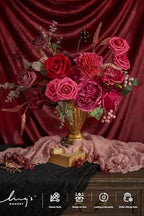 Ling's moment Artificial Pink Flowers Combo, Magenta & Hot Pink, Deluxe - Image 2