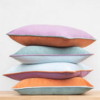 MONDAY MOOSE Decorative Throw Pillow Covers Cushion Cases, Set of 4 Soft Velvet Modern Double-Sided Designs, Mix and Match for Home Decor, Pillow Inserts Not Included (22x22 inch, Purple/Teal) - Image 5